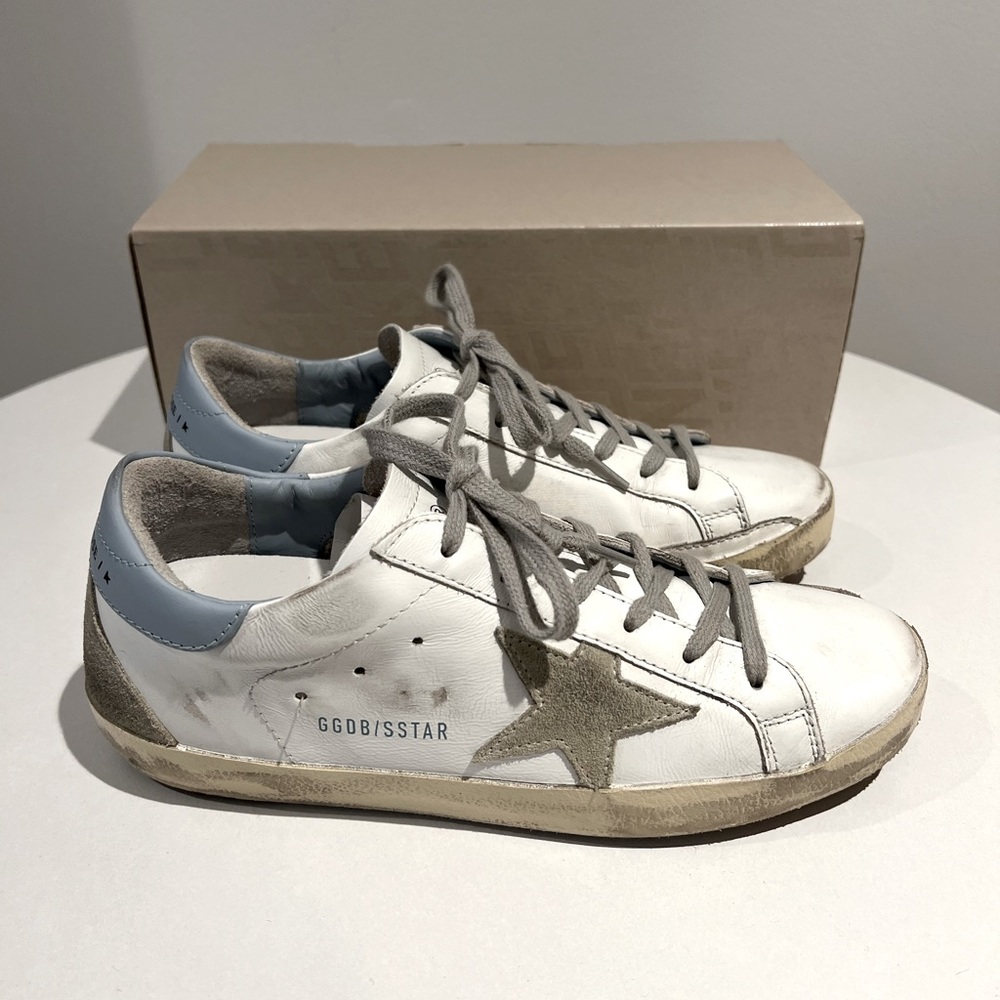 Golden Goose distressed leather sneakers